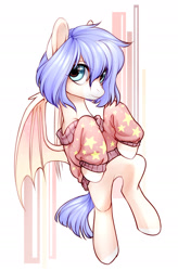 Size: 1262x1920 | Tagged: safe, artist:aphphphphp, imported from derpibooru, oc, oc only, bat pony, pony, bat pony oc, clothes, female, looking at you, mare, solo, sweater