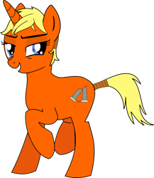 Size: 789x909 | Tagged: safe, artist:darkshadowhart, imported from derpibooru, oc, oc only, oc:terra the thorned, pony, unicorn, grin, smiling, solo