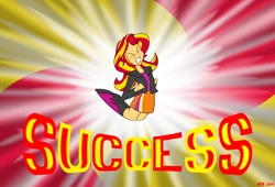 Size: 2500x1700 | Tagged: safe, artist:mofetafrombrooklyn, imported from derpibooru, sunset shimmer, equestria girls, rainbow rocks, catasterism, female, solo, success, sunshine shimmer