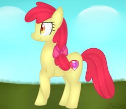 Size: 1275x1105 | Tagged: safe, artist:mel2003, imported from derpibooru, apple bloom, cutie mark, female, older, raised hoof, solo, the cmc's cutie marks