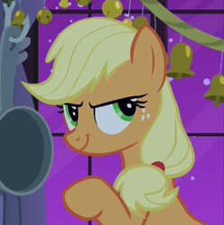 Size: 423x426 | Tagged: safe, imported from derpibooru, screencap, applejack, pony, 28 pranks later, female, mare, solo