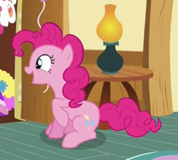 Size: 325x292 | Tagged: safe, imported from derpibooru, screencap, pinkie pie, pony, 28 pranks later, cute, female, mare, solo