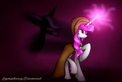 Size: 960x640 | Tagged: safe, artist:symphstudio, artist:xxmissteaxx, imported from derpibooru, oc, oc only, pony, unicorn, cloak, clothes, magic