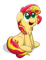 Size: 1803x2359 | Tagged: safe, artist:sol-r, imported from derpibooru, sunset shimmer, pony, unicorn, equestria girls, female, floppy ears, simple background, sitting, solo, transparent background