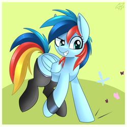 Size: 2247x2250 | Tagged: safe, artist:php69, deleted from derpibooru, imported from derpibooru, oc, oc only, oc:serverchan, clothes, solo, stockings