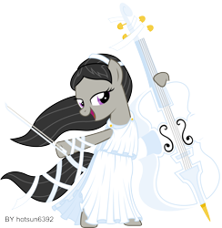 Size: 9330x9550 | Tagged: safe, artist:livehotsun, imported from derpibooru, octavia melody, earth pony, pony, absurd resolution, bipedal, cello, clothes, female, happy, hoof hold, musical instrument, simple background, solo, transparent background, vector