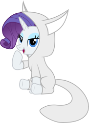 Size: 5359x7370 | Tagged: safe, artist:livehotsun, imported from derpibooru, rarity, fox, absurd resolution, clothes, female, kigurumi, simple background, solo, transparent background, vector