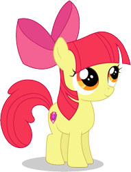 Size: 453x594 | Tagged: safe, artist:simplyfeatherbrain, imported from derpibooru, apple bloom, alternate hairstyle, cutie mark, female, simple background, solo, the cmc's cutie marks, transparent background, vector