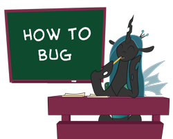 Size: 1280x1024 | Tagged: safe, artist:hotkinkajou, artist:lalieri, imported from derpibooru, queen chrysalis, changeling, changeling queen, chalkboard, crown, cute, cutealis, dork, dorkalis, female, jewelry, nerd, regalia, solo, teacher, vector