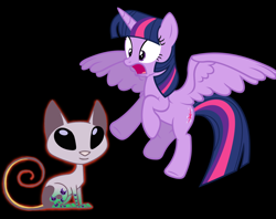 Size: 1300x1032 | Tagged: safe, imported from derpibooru, twilight sparkle, alicorn, pony, black background, crossover, kat (kid vs kat), kid vs kat, obligatory pony, rainbow power, rainbow power-ified, simple background, twilight sparkle (alicorn)