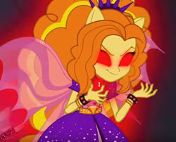 Size: 542x437 | Tagged: safe, derpibooru exclusive, imported from derpibooru, adagio dazzle, sonata dusk, equestria girls, rainbow rocks, cropped, evil, fin wings, glowing eyes, jewelry, pendant, ponied up, red eyes, sirens doing siren things, smiling, welcome to the show