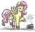 Size: 1280x1169 | Tagged: safe, artist:flutterthrash, imported from derpibooru, fluttershy, pegasus, pony, eye of the tiger, female, headband, mare, newbie artist training grounds, radio, rock (music), solo, sweatband, workout