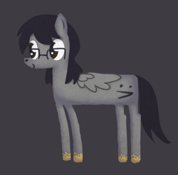 Size: 706x696 | Tagged: safe, artist:enma-darei, imported from derpibooru, oc, oc only, oc:mortimer hooves, pegasus, pony, glasses, male, simple background, solo, stallion