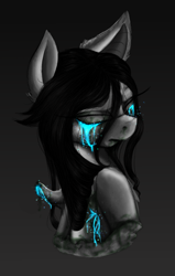 Size: 700x1100 | Tagged: safe, artist:djm30wm1x, imported from derpibooru, crying, glow, glowing, statue