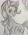 Size: 2448x3057 | Tagged: safe, artist:snowfoxythefox, imported from derpibooru, starlight glimmer, female, grayscale, monochrome, pencil drawing, sitting, smiling, solo, traditional art