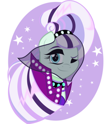 Size: 1280x1455 | Tagged: safe, artist:toughbluff, imported from derpibooru, coloratura, countess coloratura, female, looking at you, one eye closed, simple background, solo, white background, wink