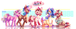 Size: 3085x1200 | Tagged: safe, artist:iponylover, imported from derpibooru, oc, oc only, deer pony, original species, clothes, cupcake, food, magic