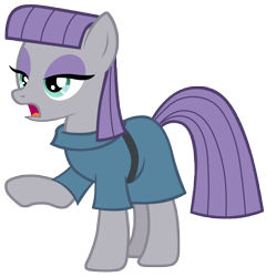 Size: 7000x7300 | Tagged: safe, artist:tardifice, imported from derpibooru, maud pie, hearthbreakers, absurd resolution, female, open mouth, raised hoof, simple background, solo, transparent background, vector