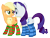 Size: 3000x2250 | Tagged: safe, artist:alexiy777, imported from derpibooru, applejack, rarity, earth pony, pony, unicorn, .svg available, clothes, female, lesbian, lidded eyes, mare, rarijack, shipping, simple background, socks, striped socks, transparent background, vector