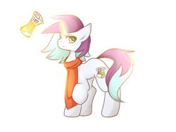 Size: 1280x960 | Tagged: safe, artist:s-day, imported from derpibooru, oc, oc only, glowing horn, levitation, magic, newspaper, request, solo, telekinesis