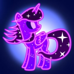 Size: 256x256 | Tagged: safe, artist:rambling writer, imported from derpibooru, tantabus, oc, oc only, oc:moondog, alicorn, ethereal mane, fanfic, fanfic art, fanfic cover, looking back, solo, starry body, starry mane