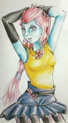 Size: 1411x2516 | Tagged: safe, artist:nolyanimeid, imported from derpibooru, violet blurr, equestria girls, armpits, female, solo