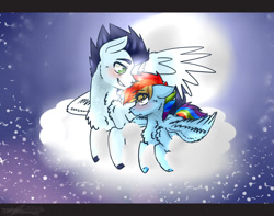 Size: 999x788 | Tagged: safe, artist:fluffyrainbowkitty, imported from derpibooru, rainbow dash, soarin', pony, female, male, shipping, soarindash, straight