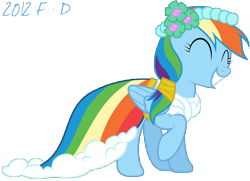 Size: 13477x9744 | Tagged: safe, artist:flash-draw, imported from derpibooru, rainbow dash, a canterlot wedding, absurd resolution, bridesmaid dress, clothes, dress, female, simple background, solo, transparent background, vector