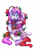 Size: 3018x4327 | Tagged: safe, artist:dawnfire, imported from derpibooru, oc, oc only, oc:dawnfire, oc:marshmallow crisp, pony, unicorn, bedroom eyes, coconut, coconut cup, colored pupils, drink, drinking, duo, female, flower, food, gift art, hug, lesbian, licking, licking lips, looking at you, mare, simple background, snuggling, tongue out, transparent background