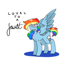 Size: 2000x2000 | Tagged: safe, artist:spitfirekat, imported from derpibooru, rainbow dash, pony, female, loyalty, solo