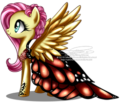 Size: 1200x1002 | Tagged: safe, artist:tiffanymarsou, imported from derpibooru, fluttershy, clothes, cute, dress, female, gala dress, shyabetes, solo