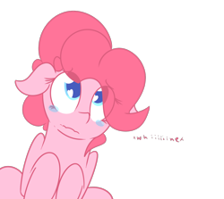 Size: 1280x1143 | Tagged: safe, artist:mr-degration, imported from derpibooru, pinkie pie, pony, behaving like a dog, crying, female, puppy pie, simple background, solo, transparent background