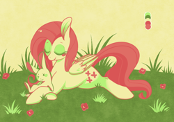 Size: 850x600 | Tagged: safe, artist:phyllismi, imported from derpibooru, angel bunny, fluttershy, limited palette, prone