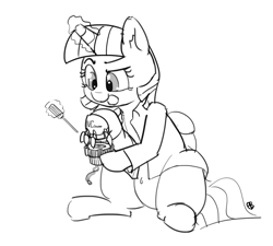 Size: 1280x1153 | Tagged: safe, artist:pabbley, imported from derpibooru, twilight sparkle, alicorn, pony, arc reactor, clothes, female, gloves, magic, monochrome, sitting, sketch, solo, telekinesis, tongue out, twilight sparkle (alicorn), working