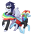 Size: 1561x1677 | Tagged: safe, artist:kikirdcz, imported from derpibooru, rainbow dash, soarin', pony, 30 day otp challenge, blushing, clothes, female, male, punk, seduction, shipping, simple background, soarindash, straight, sunglasses, tail seduce, transparent background