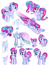 Size: 6000x8000 | Tagged: safe, artist:elskafox, imported from derpibooru, oc, oc only, oc:crystal rain, crystal pony, pony, absurd resolution, clothes, dress, female, filly, gala dress, reference sheet