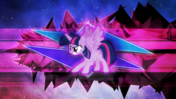 Size: 3840x2160 | Tagged: safe, artist:cloudy glow, artist:cloudyglow, artist:game-beatx14, imported from derpibooru, twilight sparkle, alicorn, pony, female, mare, solo, spread wings, twilight sparkle (alicorn), vector, wallpaper, wings