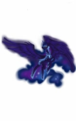 Size: 800x1280 | Tagged: safe, artist:thundersolar, imported from derpibooru, nightmare moon, female, flying, simple background, solo