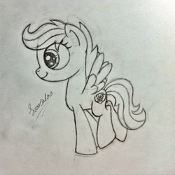 Size: 1936x1936 | Tagged: safe, artist:squeaky-belle, imported from derpibooru, scootaloo, cutie mark, female, monochrome, newbie artist training grounds, solo, the cmc's cutie marks, traditional art