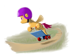 Size: 3200x2400 | Tagged: safe, artist:lemon-bitter-twist, imported from derpibooru, scootaloo, cutie mark, female, helmet, newbie artist training grounds, scooter, solo, the cmc's cutie marks