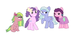 Size: 1560x799 | Tagged: safe, artist:magictimeymare12, imported from derpibooru, lemon zest, sugar belle, sugarcoat, suri polomare, equestria girls, alternate universe, equestria girls ponified, female, pie sisters, ponified