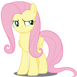 Size: 2250x2250 | Tagged: safe, artist:spellboundcanvas, imported from derpibooru, fluttershy, flutter brutter, simple background, smirk, transparent background, vector