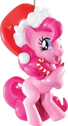 Size: 651x1200 | Tagged: safe, imported from derpibooru, pinkie pie, candy, candy cane, christmas, cute, diapinkes, female, food, hat, merchandise, ornament, santa hat, solo