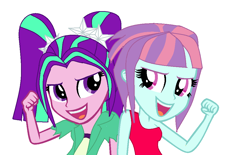 Size: 1036x642 | Tagged: safe, artist:zahadyozivaji, imported from derpibooru, aria blaze, sunny flare, equestria girls