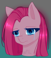 Size: 817x941 | Tagged: safe, artist:emilyxter, imported from derpibooru, pinkie pie, pony, crying, female, pinkamena diane pie, sad, solo