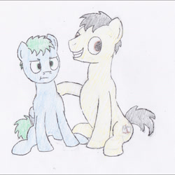 Size: 1665x1662 | Tagged: safe, artist:egg_roll, imported from derpibooru, oc, oc only, :t, traditional art