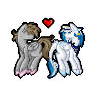 Size: 200x200 | Tagged: safe, artist:trixiequeenoffire, imported from derpibooru, oc, oc only, oc:digital dusk, oc:star seeker, pony, animated, gif, male, pixel art, straight