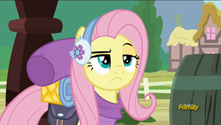 Size: 1920x1080 | Tagged: safe, imported from derpibooru, screencap, fluttershy, pony, dungeons and discords, faic, female, fluttershy is not amused, mare, solo, unamused