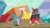 Size: 500x281 | Tagged: safe, imported from derpibooru, screencap, big macintosh, spike, dragon, pony, unicorn, dungeons and discords, animated, butt bump, clothes, cosplay, costume, dancing, dice, discovery family logo, dungeons and dragons, duo, garbuncle, gif, happy, helmet, horned helmet, male, ogres and oubliettes, race swap, sir mcbiggen, staff, stallion, sword, unicorn big mac, weapon