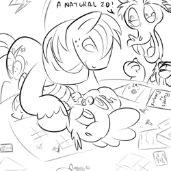 Size: 800x800 | Tagged: safe, artist:creepycurse, imported from derpibooru, big macintosh, discord, spike, earth pony, pony, dungeons and discords, and then spike was gay, gay, implied foalcon, male, shipping, spikentosh, stallion, that was fast